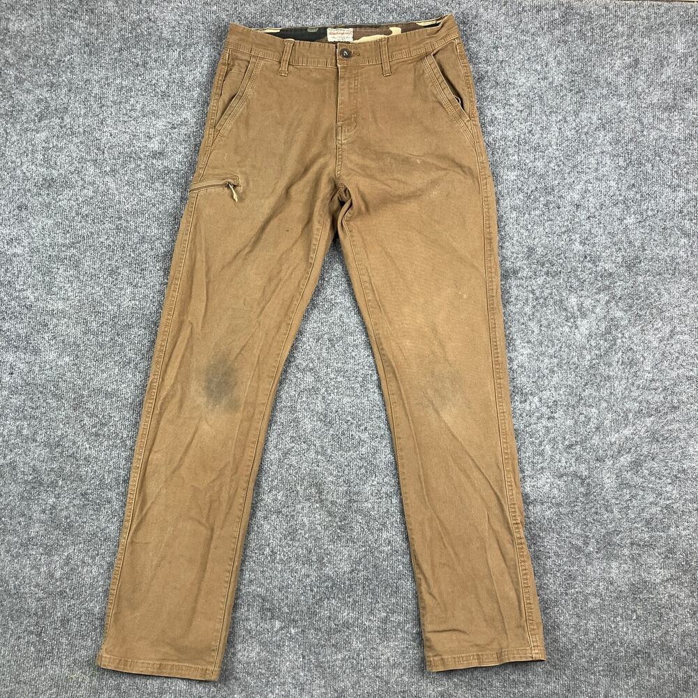 Weatherproof Pants Mens Size 32x34 Brown Relaxed Fit Chino Cotton Casual Vintage